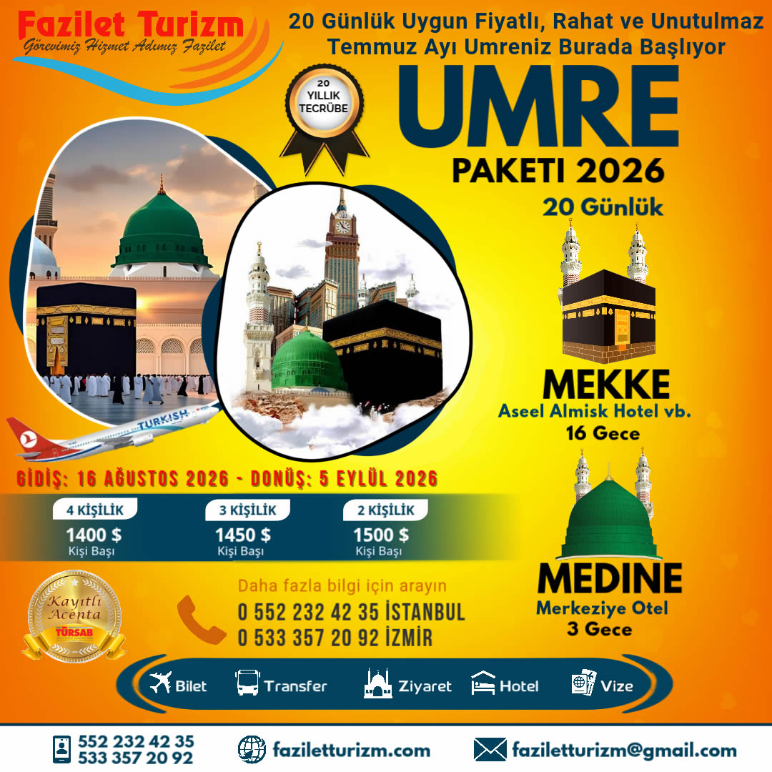 2026 Umre Turları Umre Fiyatları
